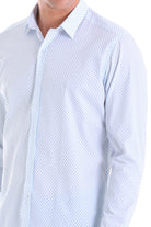 Slim Fit Printed 100% Cotton Blue Casual Shirt - MIB