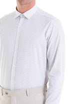 Slim Fit Printed 100% Cotton Gray Casual Shirt - MIB