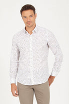 Slim Fit Printed Cotton Green Casual Shirt - MIB