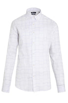 Slim Fit Printed Linen & Cotton Lilac Casual Shirt - MIB