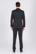 Slim Fit Release Peak Lapel Patterned Navy Classic Tuxedo