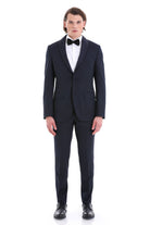 Slim Fit Release Shawl Lapel Navy Plain Classic Tuxedo - MIB