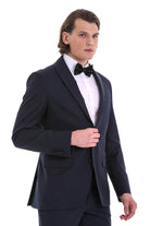 Slim Fit Release Shawl Lapel Navy Plain Classic Tuxedo - MIB