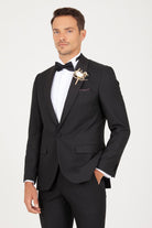 Slim Fit Release Shawl Lapel Patterned Navy Classic Tuxedo