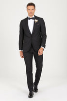 Slim Fit Release Shawl Lapel Patterned Navy Classic Tuxedo