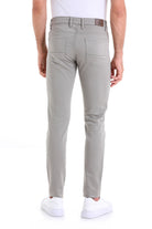 Slim Fit Rock-Toned 5 Pocket Low Waist Cotton Casual Pants