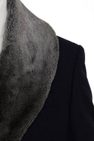 Slim Fit Shawl Collar Cachet Navy Wool Blend Overcoat