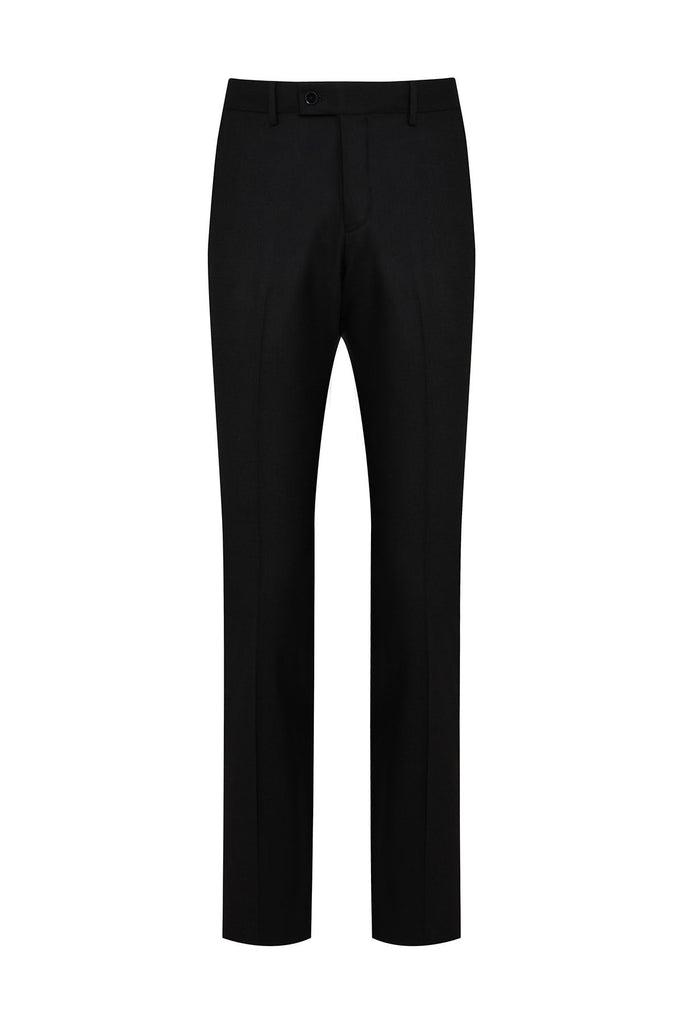 Slim Fit Side Pocket Low Waist Unpleated Black Dress Pants