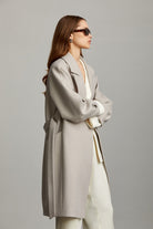 Slim Fit Sofia Belted Cachet Wool Coat - MIB