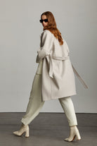 Slim Fit Sofia Belted Cachet Wool Coat - MIB