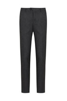 Slim Fit Textured Gray Side Pocket Low Waist Dress Pants