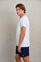 Slim Fit White 100% Cotton Printed Crew Neck T-Shirt - MIB