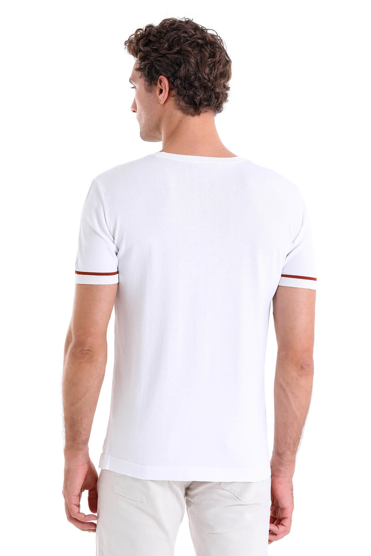 Slim Fit White Crew Neck T-Shirt - MIB