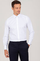 Slim Fit White French Cuff Cotton Dress Shirt - MIB