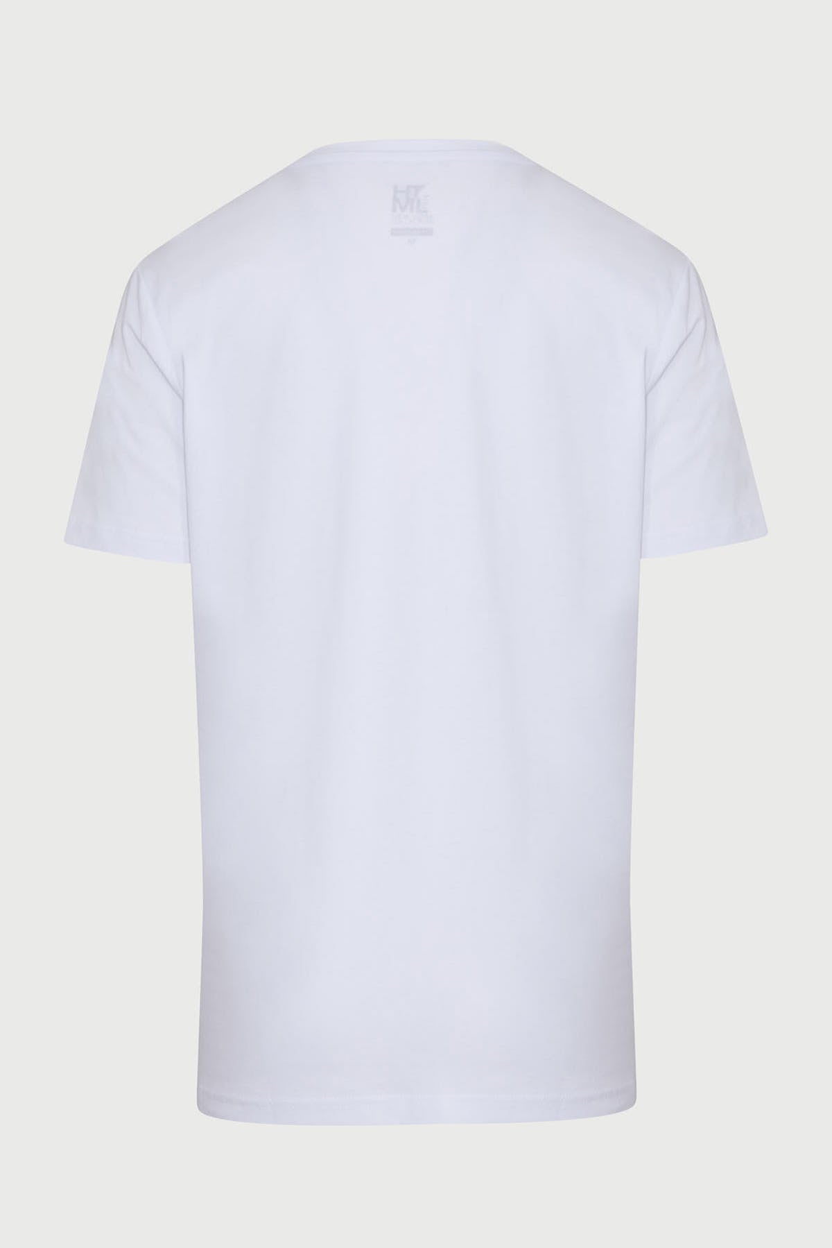 Slim Fit White New York Printed Cotton Crew Neck T-Shirt