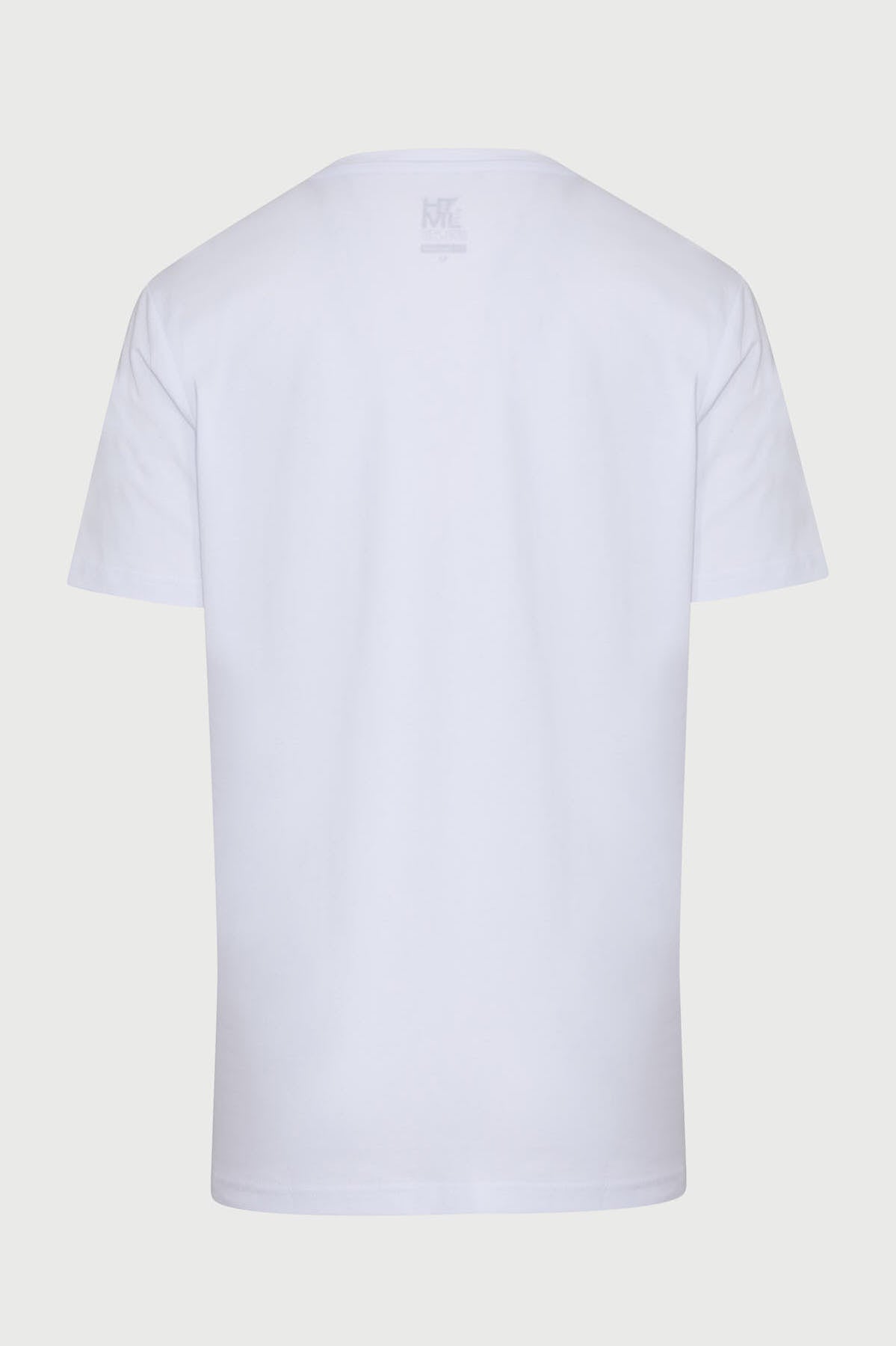 Slim Fit White Pi Printed Cotton Crew Neck T-Shirt - MIB