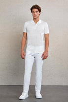 Slim Fit White Polo T-Shirt - MIB