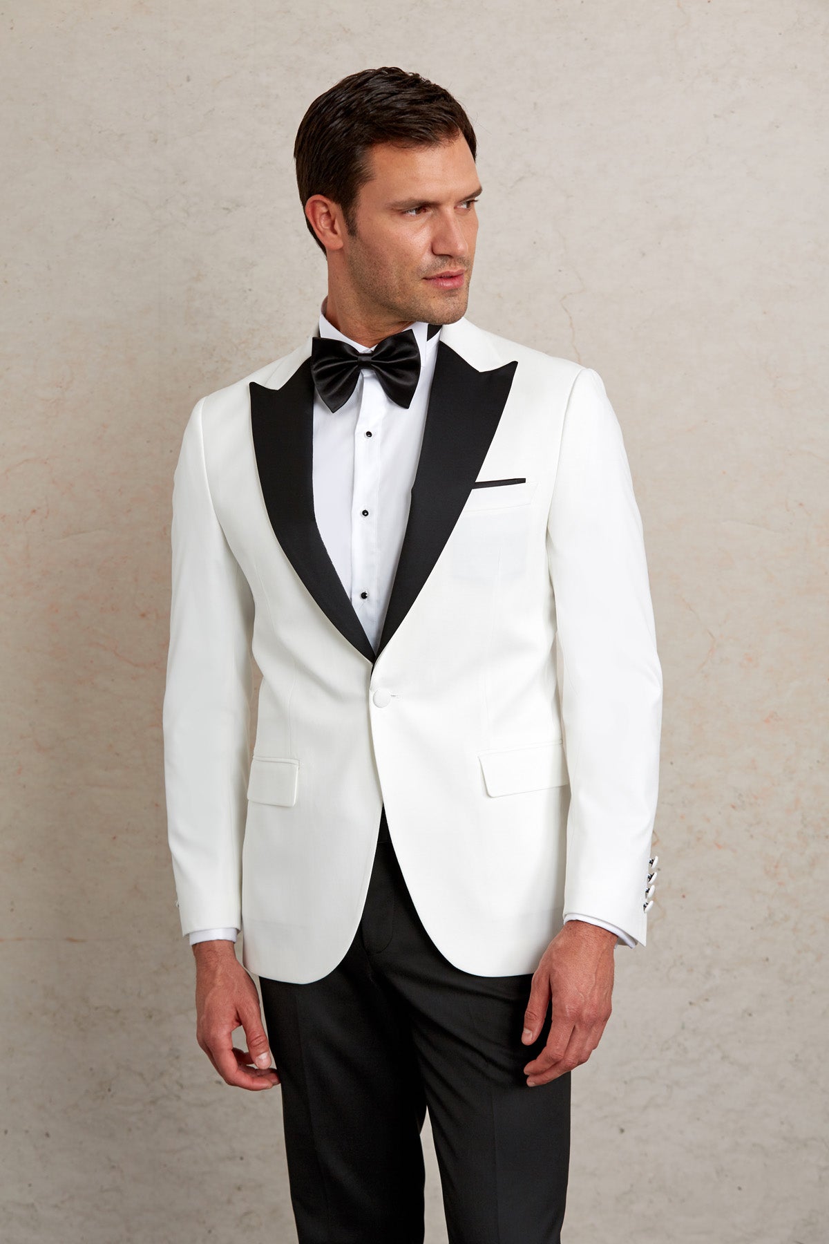 Slim Fit White Release Shawl Lapel Classic Tuxedo - MIB