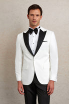 Slim Fit White Release Shawl Lapel Classic Tuxedo - MIB