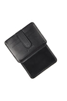 Textured Leather Black Card Case - MIB