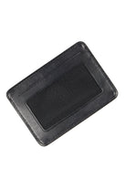 Textured Leather Black Card Case - MIB