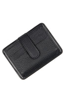 Textured Leather Black Card Case - MIB