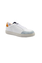 White Lace-Up Leather Sneakers - MIB